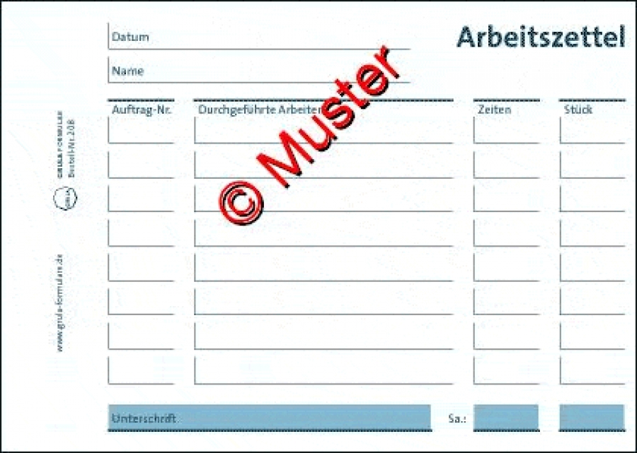 Arbeitszettel