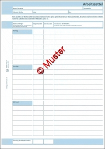 Arbeitszettel – Rapport