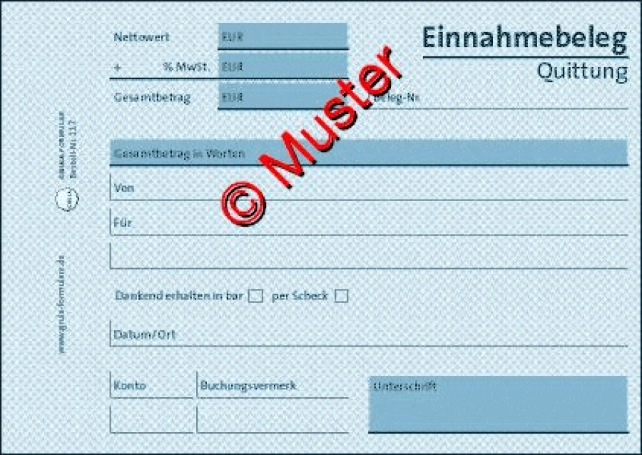 Einnahmebeleg/Quittung