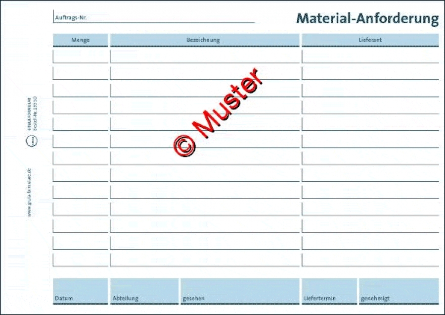 Materialanforderung